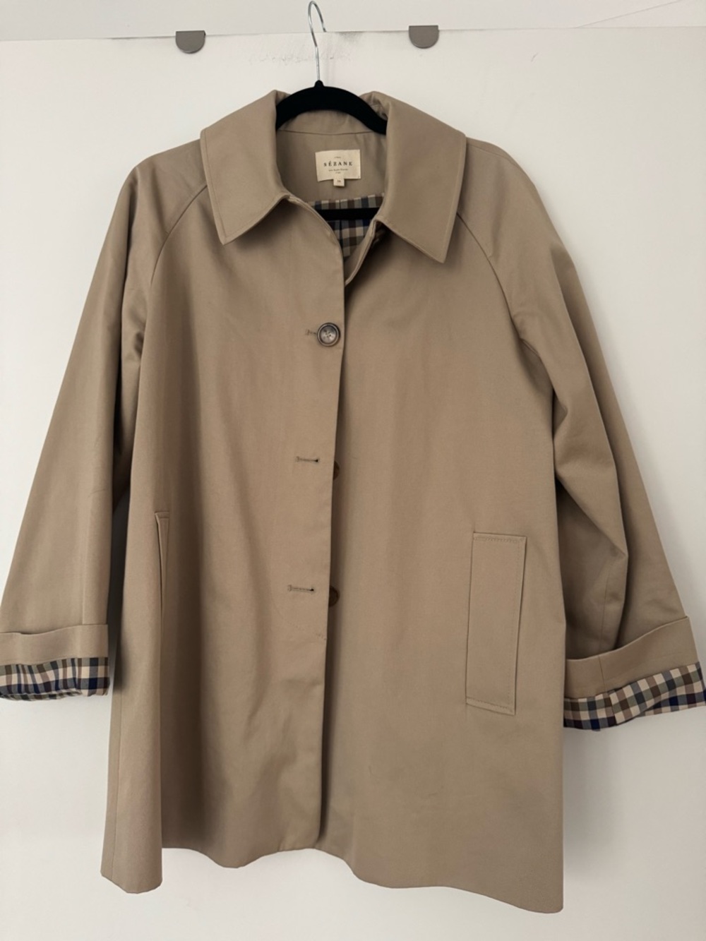 Sezane carter jacket in light beige size FR36/US4 NWOT - Picture 3 of 6